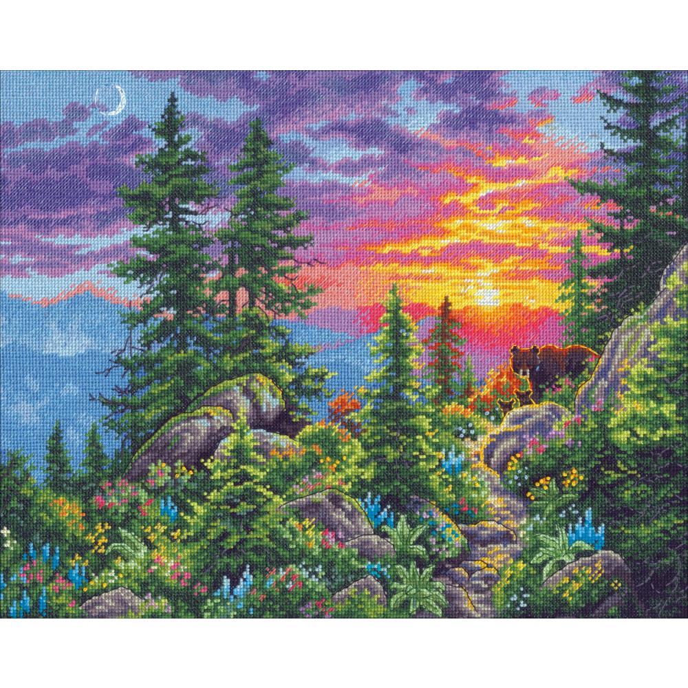 Gold Collection Sunset Mountain Trail Counted Cross Stitch Kit